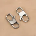 Roestvrij staal kreeft sluiting gunmetal DIY sieraden connector accessoires voor armbanden - 11,6x22,3 mm / Staalkleur