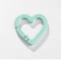 Moschettone portachiavi in lega metallica a forma di cuore verde menta per accessori fai da te - Blu lago