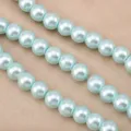 Perles imitation bleu clair en verre perles rondes DIY bracelet collier accessoires - 6mm / Bleu clair