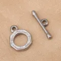 Stainless Steel OT Clasp Toggle Ring Bracelet Necklace DIY Jewelry Findings Silver Tone - Bagua Style (8x10.5mm) / Steel
