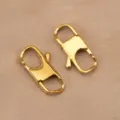 Gouden roestvrijstalen vierkante slotjes DIY sieradenconnectoren voor handgemaakte armbanden en kettingen. - 11,6x22,3 mm / Goud