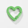 Moschettone a molla a cuore in lega verde per la creazione di gioielli fai da te e portachiavi - Verde