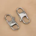 Stainless steel square snap hook clasp for DIY bracelet necklace jewelry making and connecting. - 12.5x25.5mm / Steel