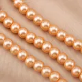 Peach imitation pearl beads variant for DIY bracelet necklace jewelry making accessories - Light Champagne Gold