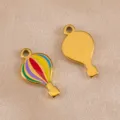 Acero inoxidable colgante de globo aerostatico esmaltado colorido accesorios joyas - Multicolor