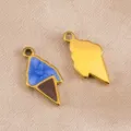 Colgante de helado de acero inoxidable accesorios para hacer joyas de bricolaje estilo - 8.6x17mm / Púrpura