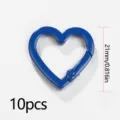 Moschettone a Molla Cuore Blu 21mm Lega Portachiavi Gioielli Accessori 10pz. - Blu zaffiro
