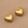 Gouden roestvrij staal hartvormige DIY bedeltjes kralen voor armband sieraden maken - Goud