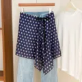 Bottoms / 140*41cm / Navy Blue Polka Dot