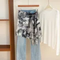 Bottoms / 140*41cm / Impressionistic Butterfly Flower