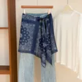 Bottoms / 140*41cm / Sun Flower Paisley-Navy