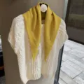 Korean style soft knit triangle scarf women autumn fashion versatile chic mini shawl neck warmer - One Size / Turmeric