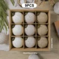 9pcs burlap christmas tree balls rustic hanging ornaments holiday party decor set - 8cm-9pcs / Three Colors