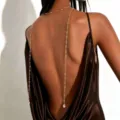 Elegante lichaam ketting rug sieraden voor vrouwen met sprankelende zircon hangers voor chic - S591