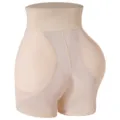 High waist shapewear for women tummy control breathable padded hip lifting body shaper panty beige - S / Bottoms / Nude