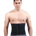 Men Black Waist Trainer Breathable Abdominal Belt Corset Body Shaper Fitness Shapewear - 3XL / Tops / Black