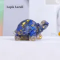 Lapis Lazuli Natural Crystal Epoxy Resin Small Turtle Figurine for Car and Home Decor - Lapis Lazuli