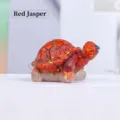 Red crystal gravel epoxy turtle figurine resin craft ornament for home car decor variant - Red Jasper