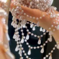 Imitation pearl teardrop bead chain tassel DIY ancient style jewelry bracelet necklace - 0.5 Meters/Pack / KC Gold (Copper-Clad Iron)
