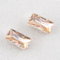 Strass rettangolare da cucire, accessorio di gioielleria DIY variante per bracciali. - Strass ad Artiglio Rettangolare / Confezione da 20 / Rosso Chiaro