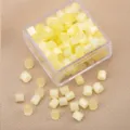 Yellow translucent glass tube beads DIY handmade bracelet necklace craft materials box - 5g/Pack (approx. 70 pcs) / Yellow