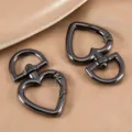 Herzförmiger Metall Karabinerhaken Schlüsselanhänger DIY Taschen Zubehör Variante. - Gunmetal