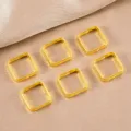 Goldene quadratische Perlenrahmen mit geradem Loch DIY Schmuck Zubehör Legierung. - 20 Stück/Packung / Goldimitat