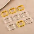 Gold und Silber Legierung quadratische Abstandsperlen mit geraden Löchern für DIY Schmuck. - 20 Stück/Packung / Gold und Silber