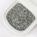 Grey glass seed beads cylinder tube beads for handmade DIY bracelet necklace jewelry making. - Gray