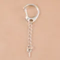 Metal D-ring keychain with chain and screw eye pin for DIY doll pendants and crafts. - Eye Pin Style / 1pc/pack