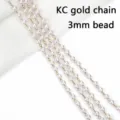 KC gouden parelketting 3mm kralen DIY sieraden accessoire voor handgemaakte ketting armband - 3mm Parel KC (Koperbeplakt IJzer)