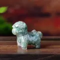 Crystal Resin Stone Horse Figurine Cute Pony Desk Ornament Lucky Animal Home Decor Statue - Green Aventurine