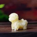 Crystal resin pony figurine, yellow crushed stone horse ornament for desktop decor variant. - Lemon Yellow