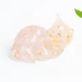 Pink crystal resin cat figurine, cute handmade crystal gravel cat ornament for office desk decor. - Rose Quartz