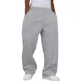Pantalón de chándal holgado con forro polar y pierna recta para máxima comodidad diaria. - S / Gris claro