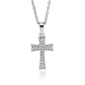 Titanstahl Zirkon Kreuz Halskette Variante Damen Luxus Schlüsselbein Kette Schmuck - Kreuz Stil (N0023S)
