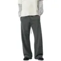 Herren Damen bequeme weite Freizeithose Sweatpants Herbst lose gerade lange Hosen - Dunkelgrau