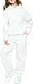 Ensemble sweat à capuche et pantalon blanc doublé polaire pour enfants tenue décontractée. - 100cm / Haut Et Bas / Blanc