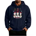 S / Hauts / Bleu Marine (Imprimé Bonhomme de Neige et Bois)