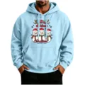 S / Hauts / Bleu Ciel (Imprimé Famille de Neige)