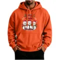 S / Hauts / Orange (Imprimé Famille de Neige)
