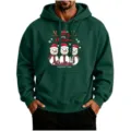 S / Hauts / Vert Foncé (Imprimé Bonhomme de Neige et Bois)