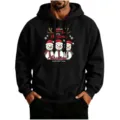 S / Hauts / Noir (Imprimé Bonhomme de Neige et Bois)