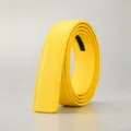 Yellow automatic leather belt strap 3.5cm wide men replacement waist belt without buckle. - 110cm / Yellow