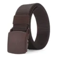 Cinturón Táctico de Nylon Marrón Hombre Variante Cinturón Lona Casual Hebilla Plástica - Café