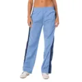 Pantaloni da tuta larghi azzurro chiaro da donna con bande laterali, pantaloni sportivi casual. - Taglia S / Azzurro