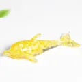 Statue Dauphin en Resine et Pierre Cristal Jaune Decoration Bureau Interieur - Jaune Citron