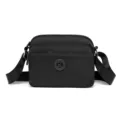 Damen Oxford Tuch Umhängetasche Freizeit Schwarze Schultertasche Kleine Quadratische Tasche - Schwarz