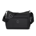 Schwarze Nylon Umhängetasche Mehrfache Taschen Lässige Leichte Messenger Bag Damen - Klein (7312) / Schwarz