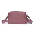Casual Nylon Umhängetasche für Damen, leichte minimalistische Schultertasche für den Alltag. - Rosarot